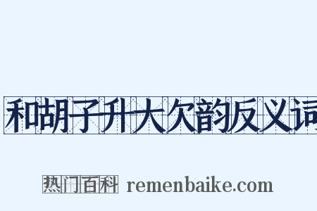 和胡子升大欠韵反义词是什么意思的图片